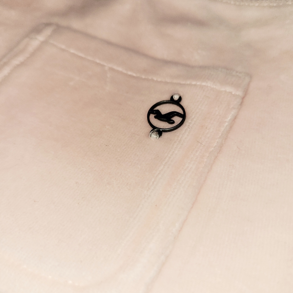 Velour Hollister baby pink flared sweats
